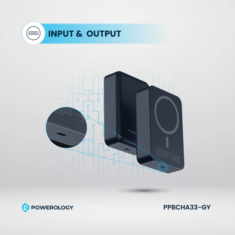 Powerology 20000mAh Magsafe Aluminum Power Bank PPBCHA33